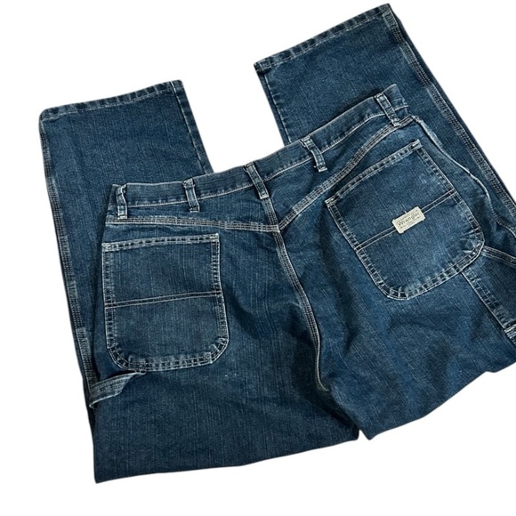 Wrangler Relaxed Carpenter Blue Jeans Durable Cotton 38x29 - Picture 9 of 9